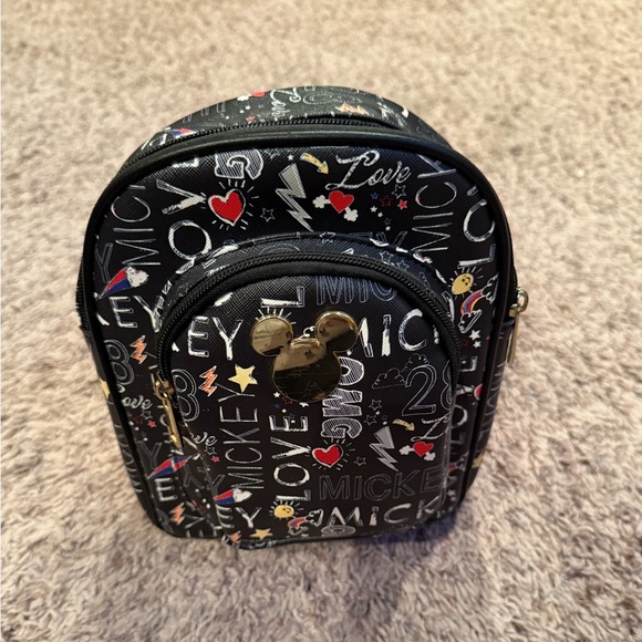 Handbags - 🎒 Disney Mickey Mouse Mini Backpack – Black & Bold ✨
